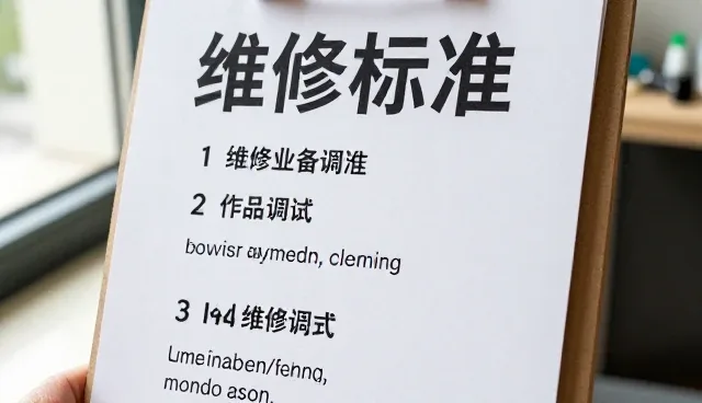 提升设备运行效率的关键:维修标准的规范化管理